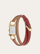 Ferragamo Womens Gancini Bangle watch in Red