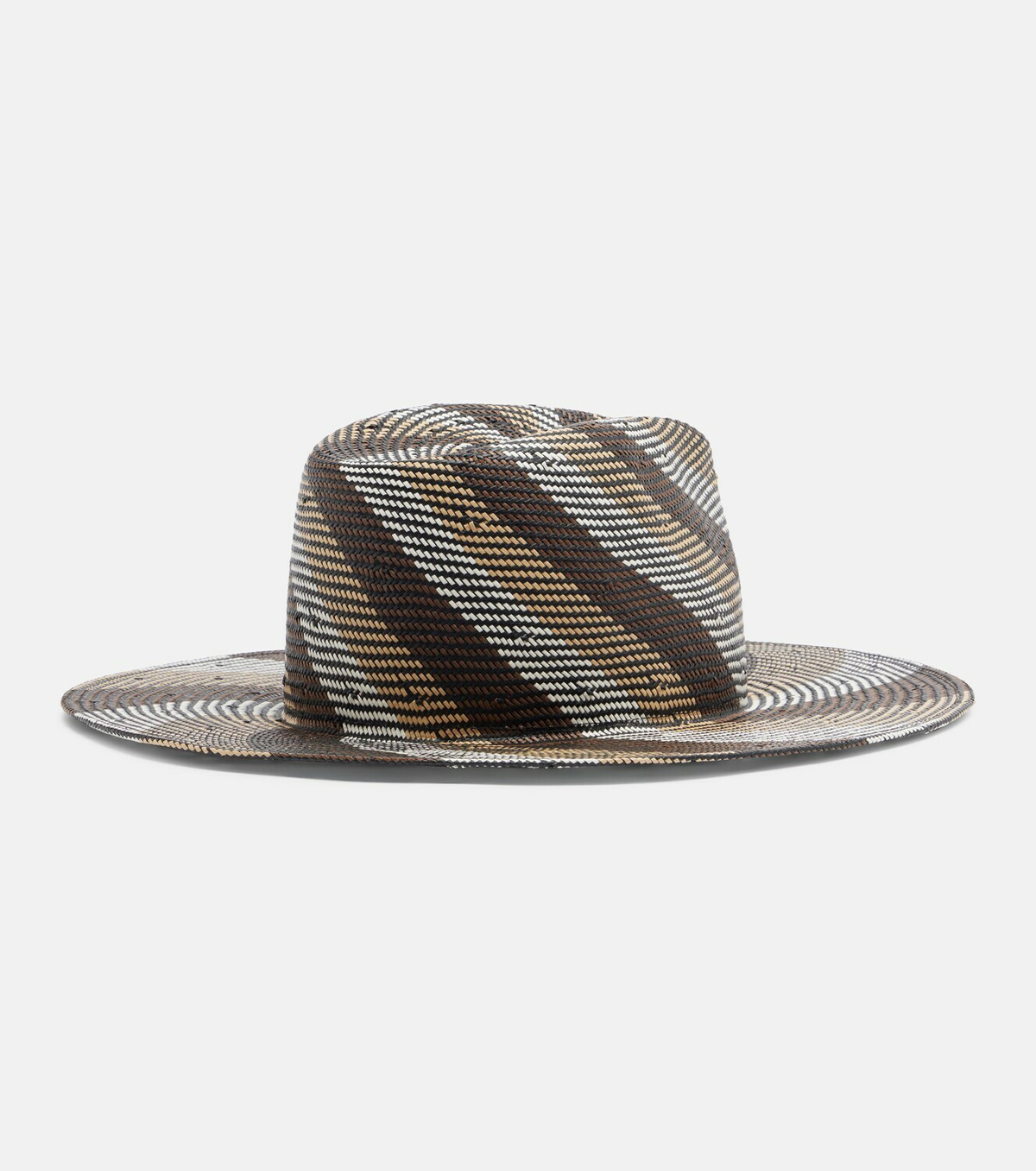 Ruslan Baginskiy Striped straw fedora