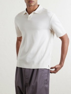 Altea - Pierre Honeycomb-Knit Cotton-Piqué Polo Shirt - White