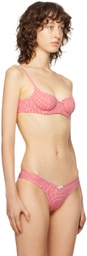 Frankies Bikinis Red & White Cola Bikini Top