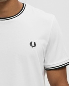 Fred Perry TWINTIPPEDT-SHIRT White Mens Shortsleefe