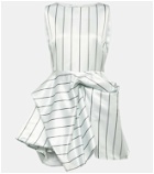 JW Anderson Draped striped minidress