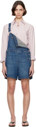 Levi's Blue Utility Shortall Denim Overalls