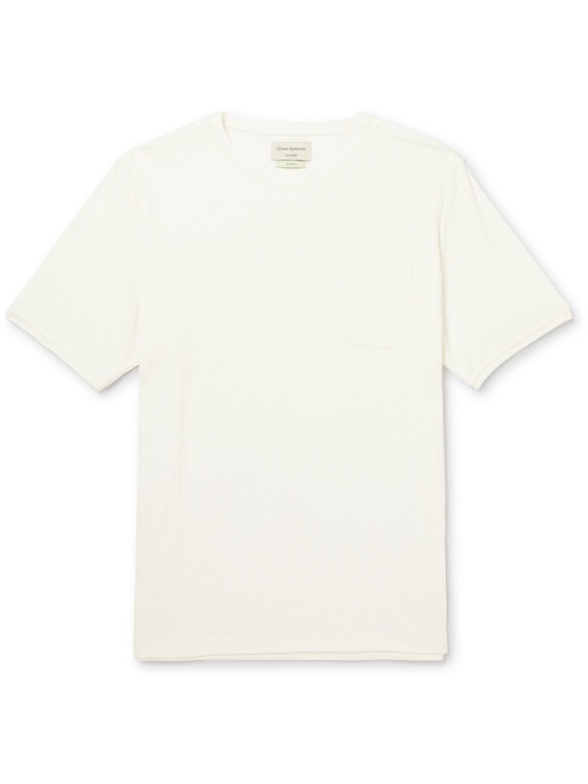 Photo: Oliver Spencer Loungewear - Ribbed Organic Cotton-Jersey T-Shirt - Neutrals