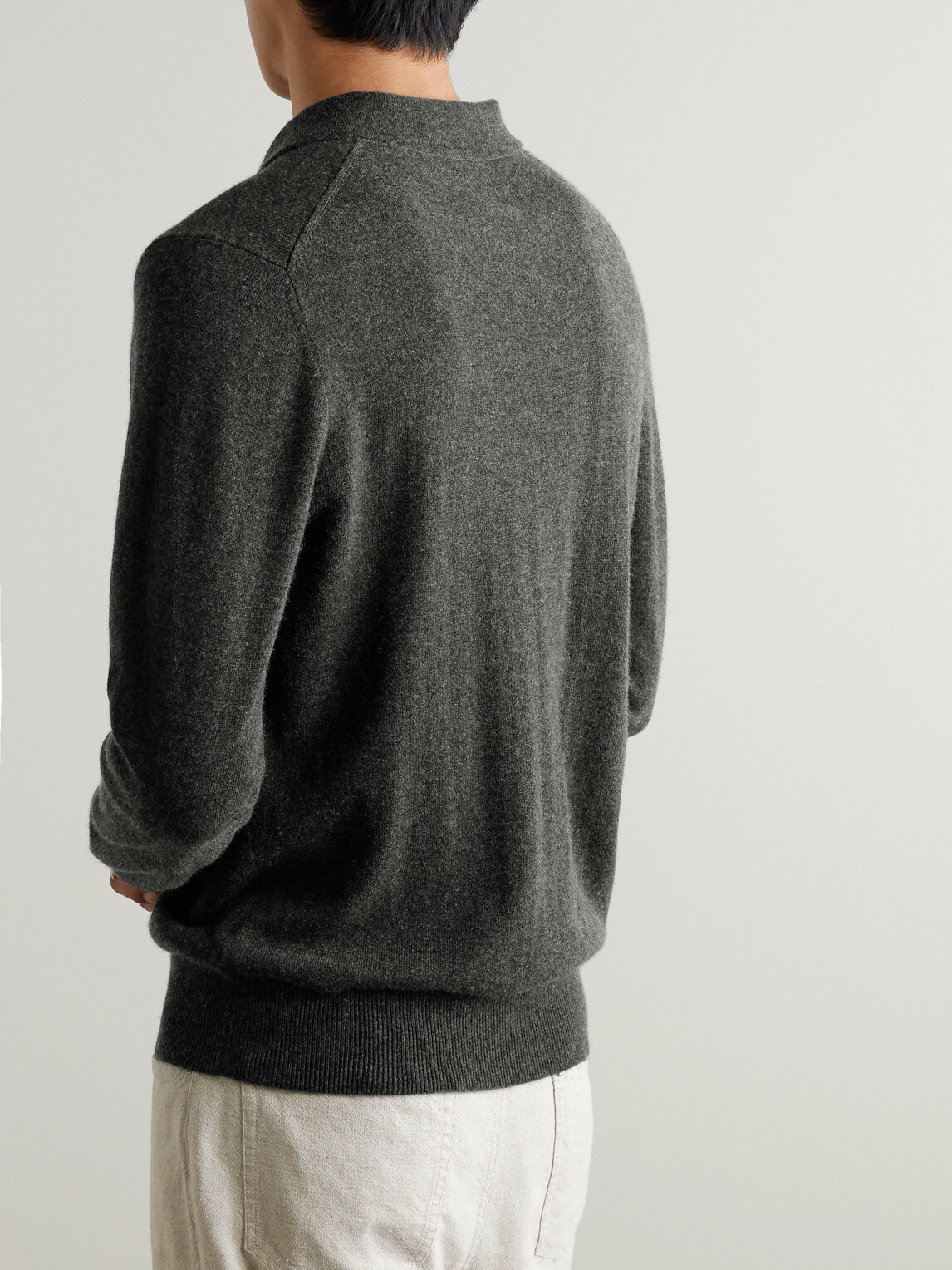 Allude - Cashmere Polo Shirt - Gray