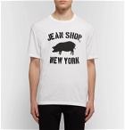 Jean Shop - Printed Slub Cotton-Jersey T-Shirt - White
