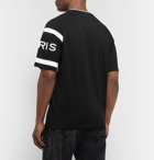 Givenchy - Slim-Fit Logo-Embroidered Striped Cotton-Jersey T-Shirt - Black