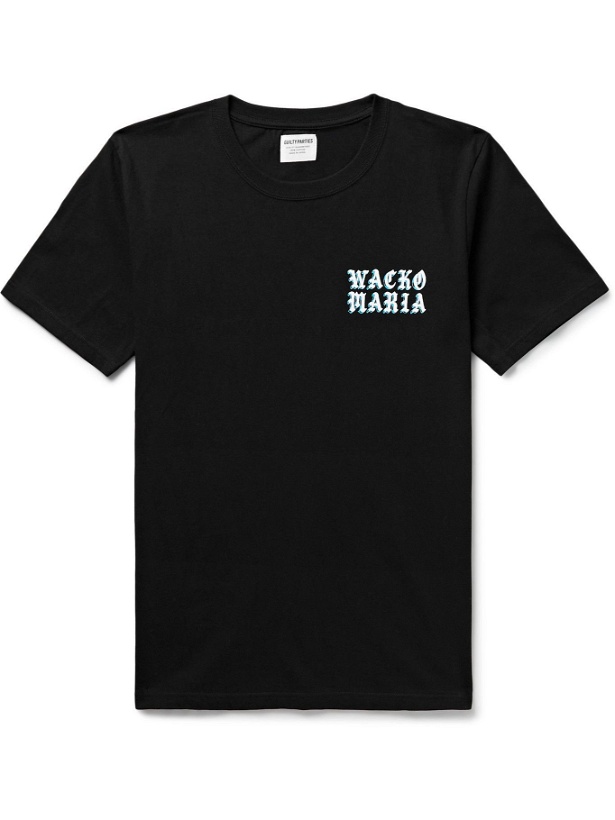 Photo: Wacko Maria - Printed Cotton-Jersey T-Shirt - Black