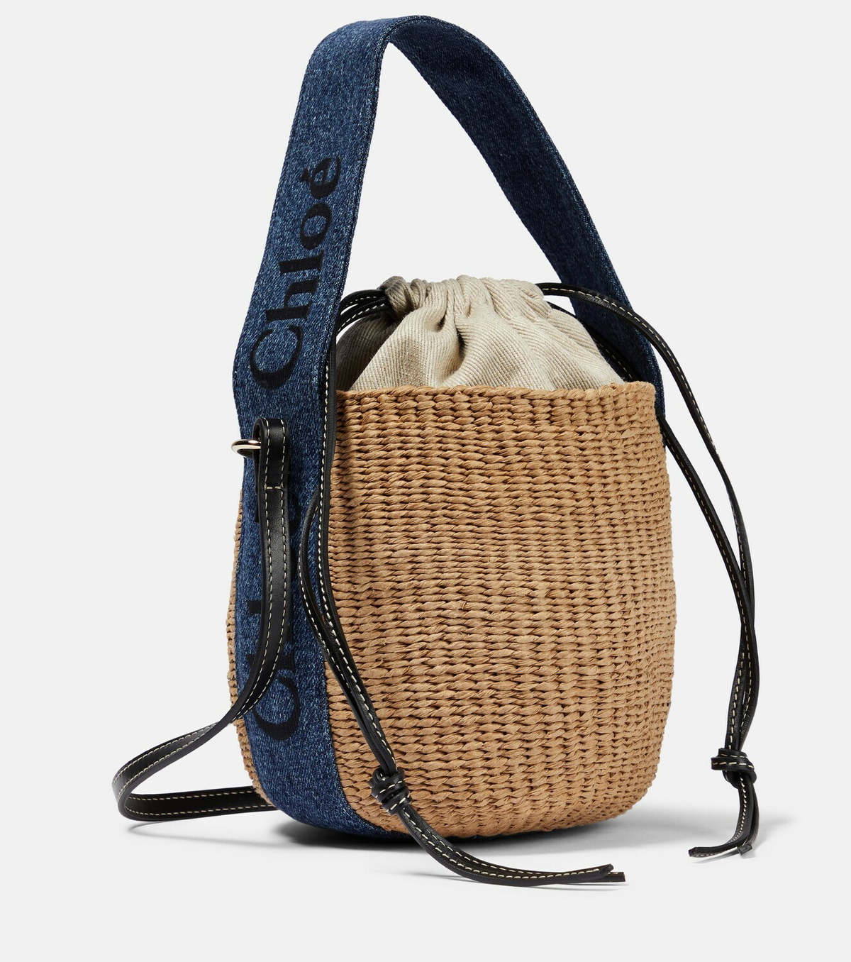 Chloe - x Mifuko Woody Small denim basket tote Chloe
