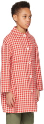 Caramel Kids Red & Beige Cambridge Coat