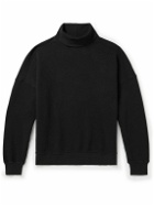 Monitaly - Super Russell Fleece-Back Cotton-Jersey Turtleneck Sweatshirt - Black