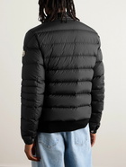 Moncler - Grosgrain-Trimmed Logo-Appliquéd Quilted Shell Down Jacket - Black