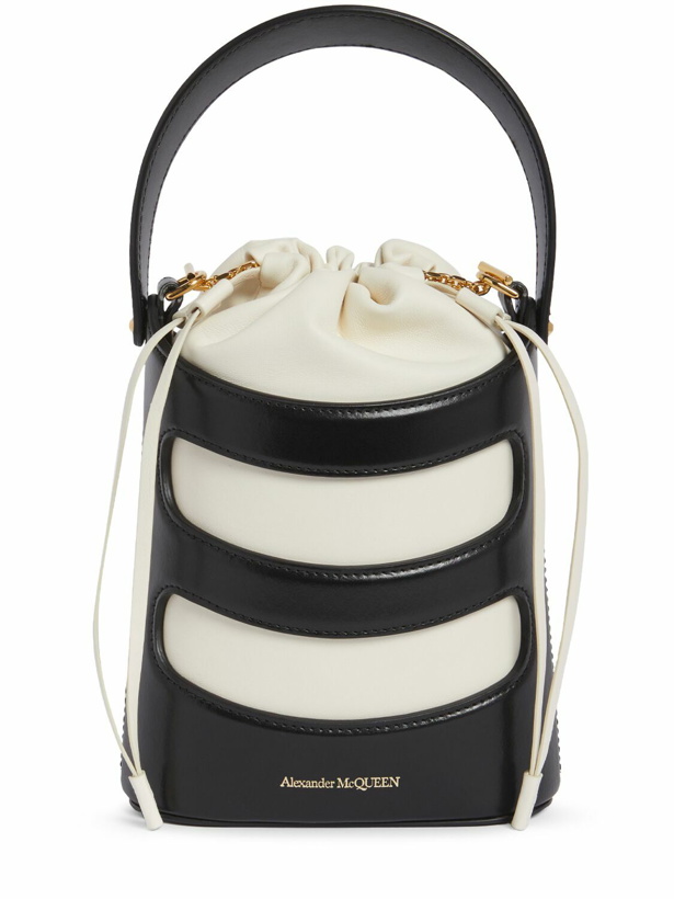 Photo: ALEXANDER MCQUEEN The Mini Rise Leather Top Handle Bag