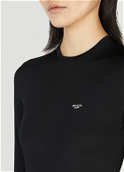 Prada - Logo Print Bodysuit in Black