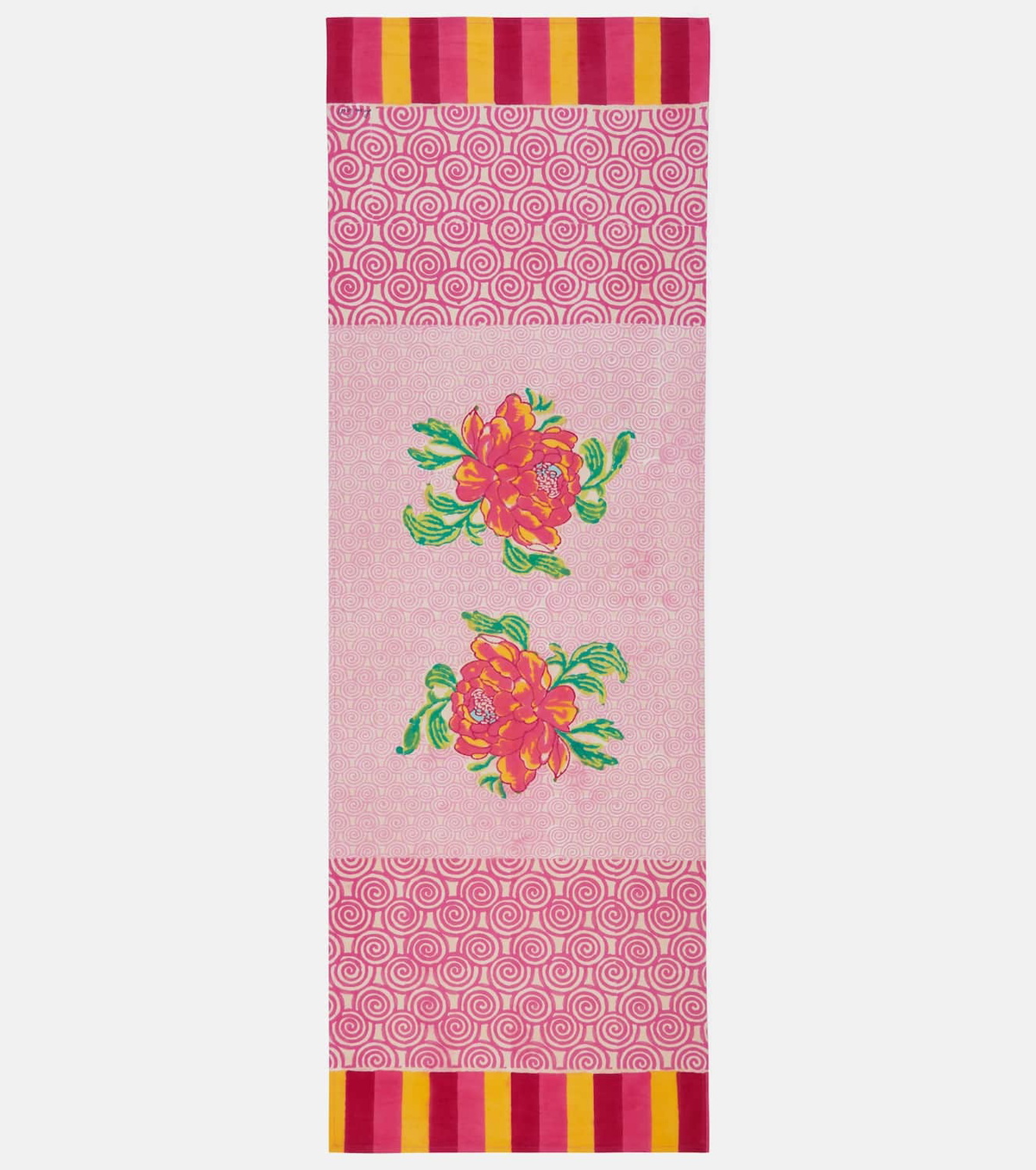 Lisa Corti Camelia Magenta cotton table runner