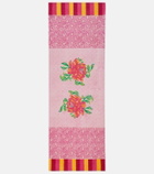 Lisa Corti Camelia Magenta cotton table runner