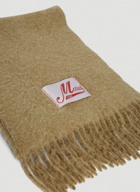 Logo Patch Scarf in Beige