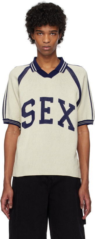 Photo: Carne Bollente Beige & Blue Captain Kinky Polo