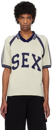 Carne Bollente Beige & Blue Captain Kinky Polo