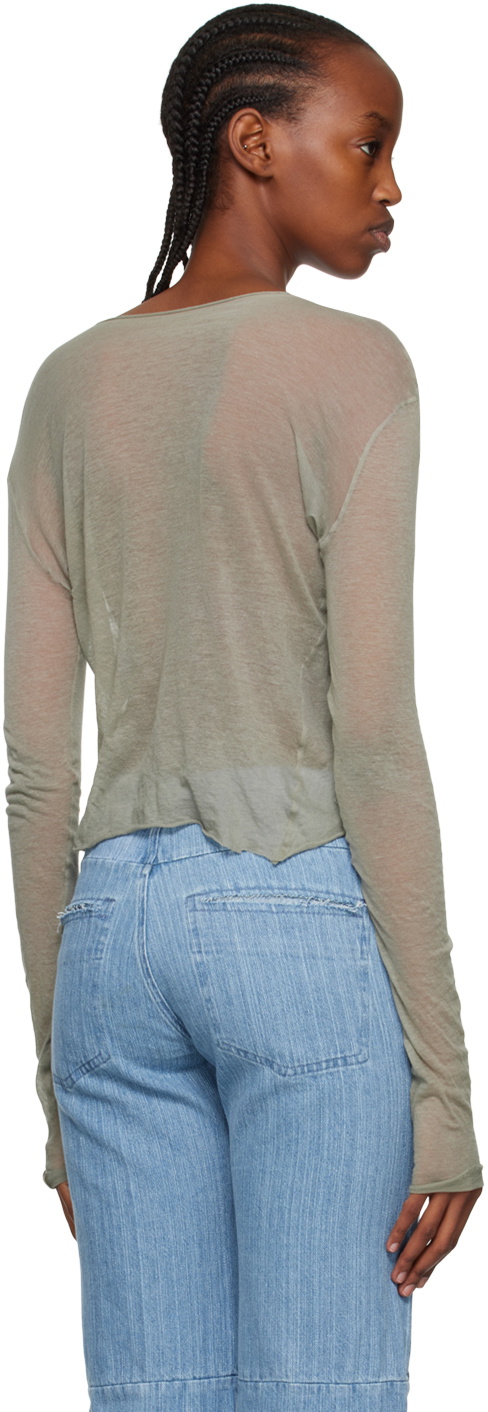 Gabriela Coll Garments Gray No.211 Long Sleeve T-Shirt