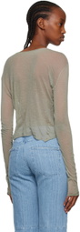 Gabriela Coll Garments Gray No.211 Long Sleeve T-Shirt