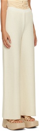 Norba Off-White Wide Sport Pants