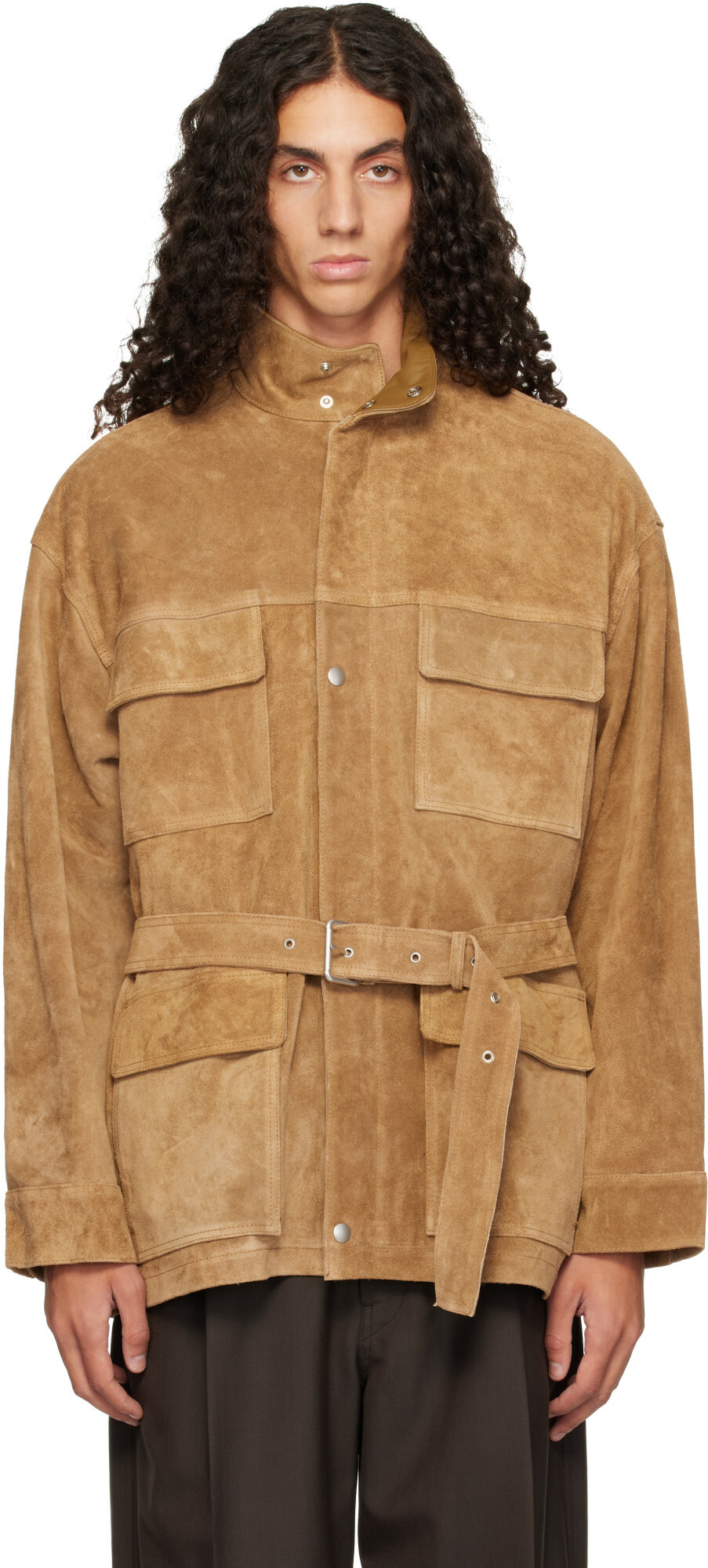 Arma Tan Doran Suede Jacket