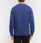 Mr P. - Cable-Knit Merino Wool and Cashmere-Blend Sweater - Men - Cobalt blue