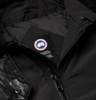 Canada Goose - Bromley Shearling-Trimmed Canvas Down Bomber Jacket - Men - Black