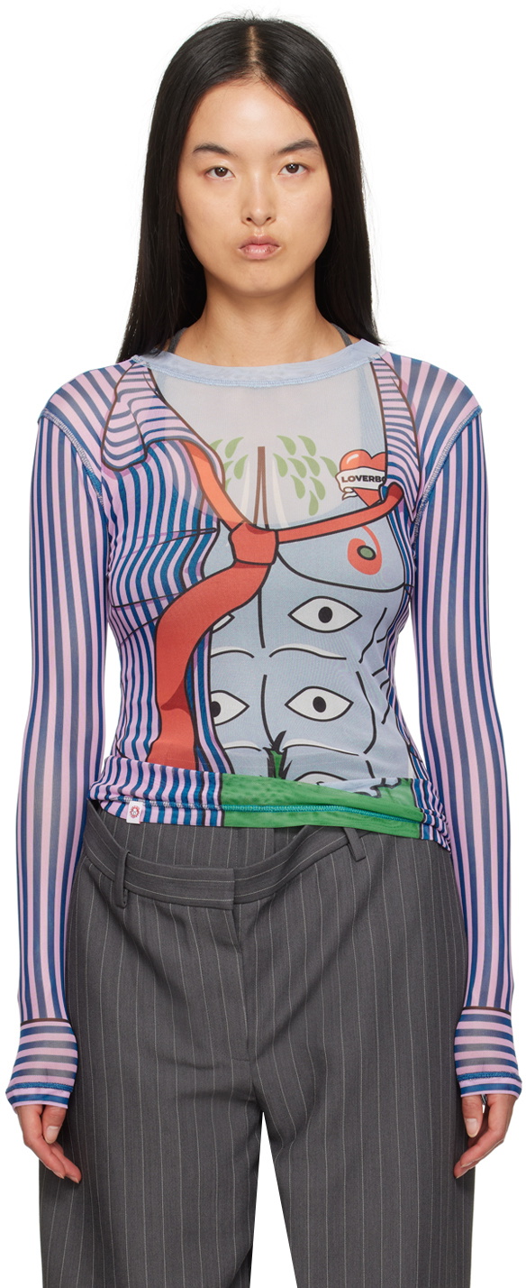Charles Jeffrey LOVERBOY White Long Sleeve Double T-Shirt