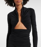 Rick Owens Cutout cupro jersey top