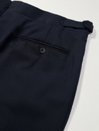 Stòffa - Straight-Leg Pleated Wool Trousers - Blue