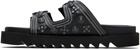 Toga Virilis Black Leather Sandals