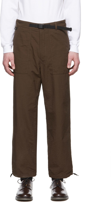 Photo: Undercover Brown Nylon Lounge Pants