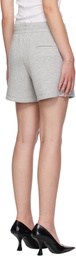 ANINE BING Gray Kam Framed Monogram Shorts