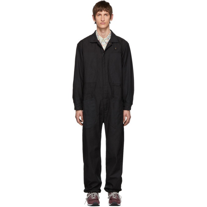 Photo: Engineered Garments Black Canvas Coverall Suit