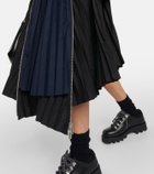 Sacai Pleated midi skirt