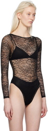 Gil Rodriguez Black Sheer Bodysuit