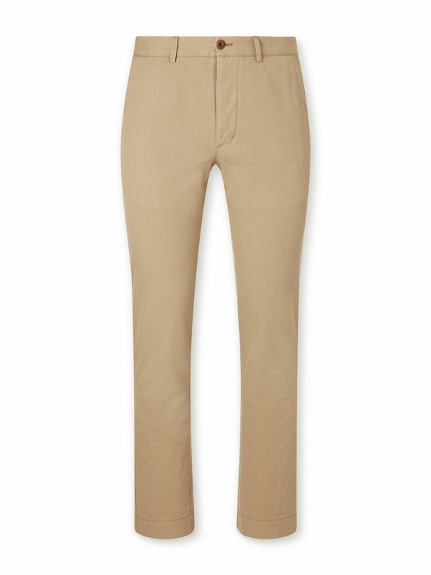 Photo: Sid Mashburn - Straight-Leg Garment-Dyed Cotton-Twill Trousers - Brown