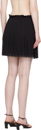 AMI Paris Black Pleated Miniskirt