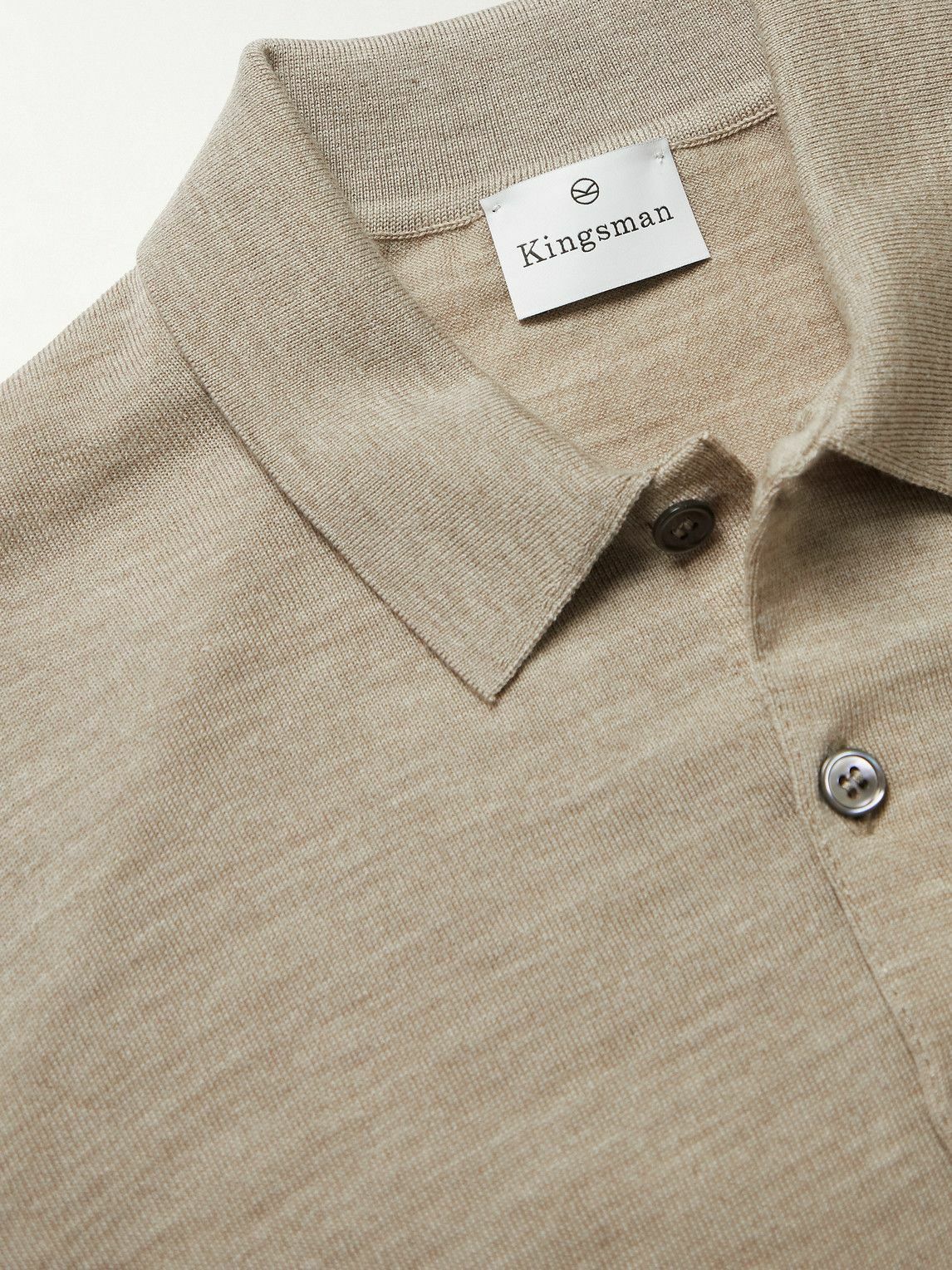 Kingsman - Virgin Wool Polo Shirt - Neutrals Kingsman