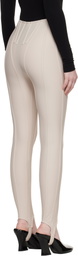 Mugler Beige Corseted Leggings