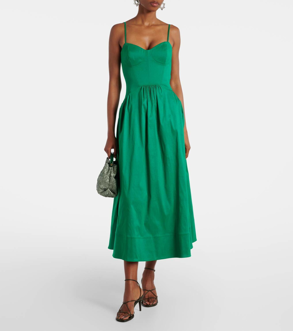 Rebecca Vallance Bailey belted pleated midi dress