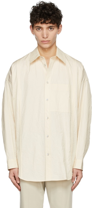 Photo: Wooyoungmi Beige Crinkled Shirt