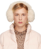 Moncler Beige Logo Ear Muffs