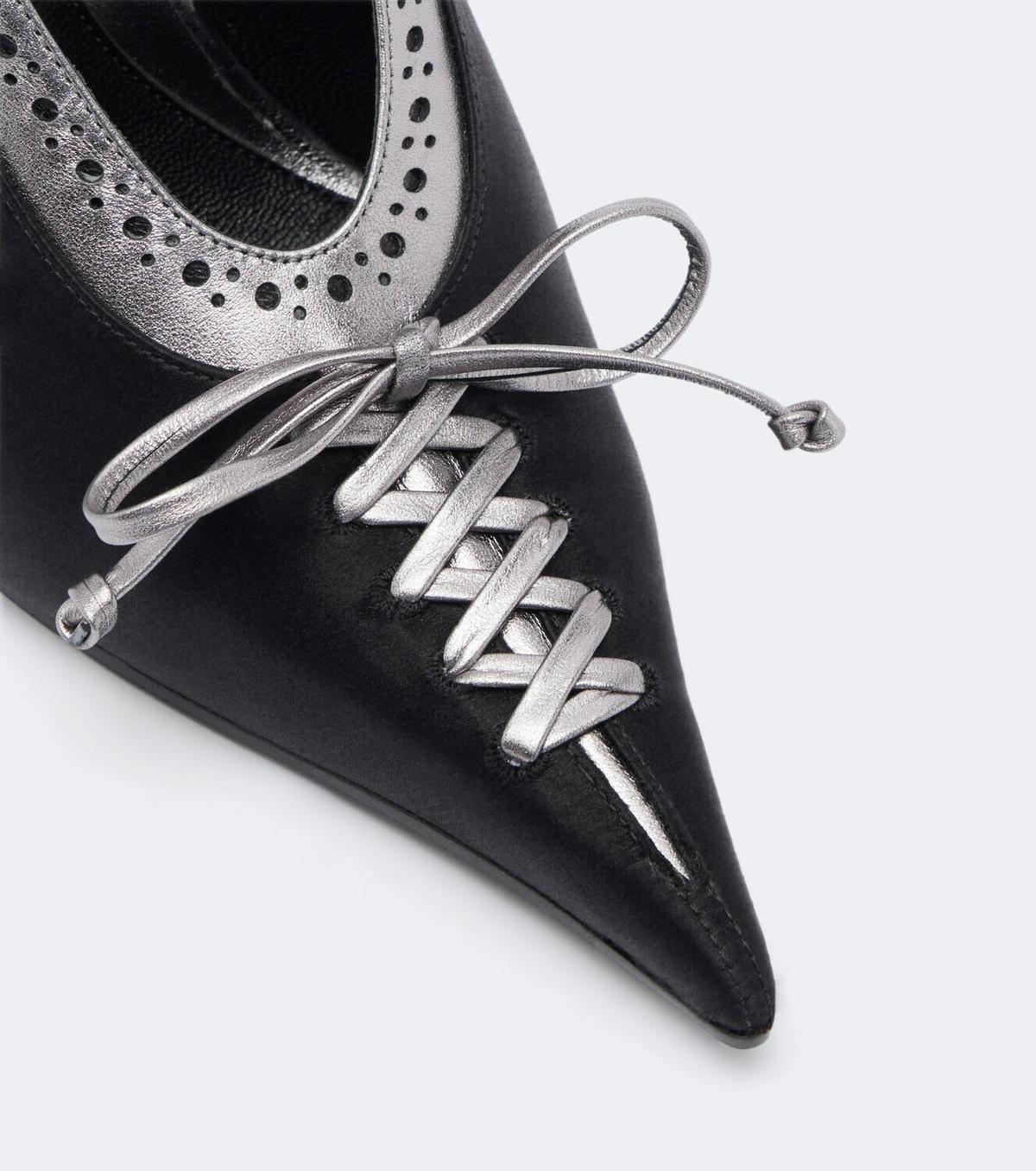 McQueen Koko leather and satin pumps