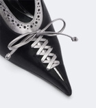 McQueen Koko leather and satin pumps