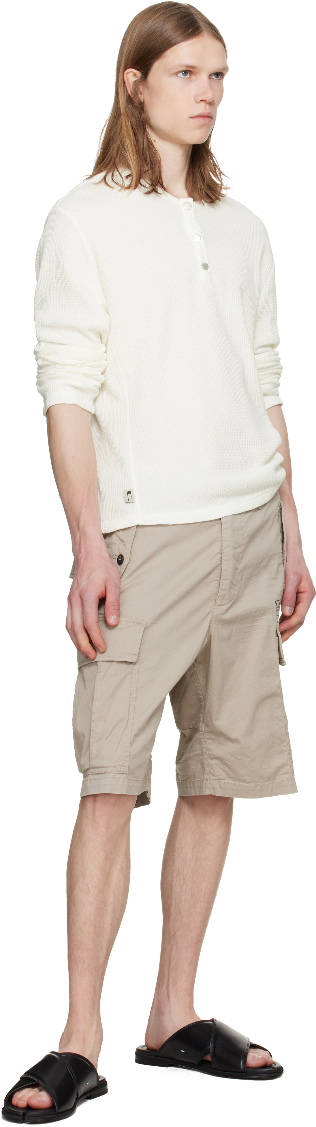 Dsquared2 Beige Light Cotton Utility Kawaii Shorts