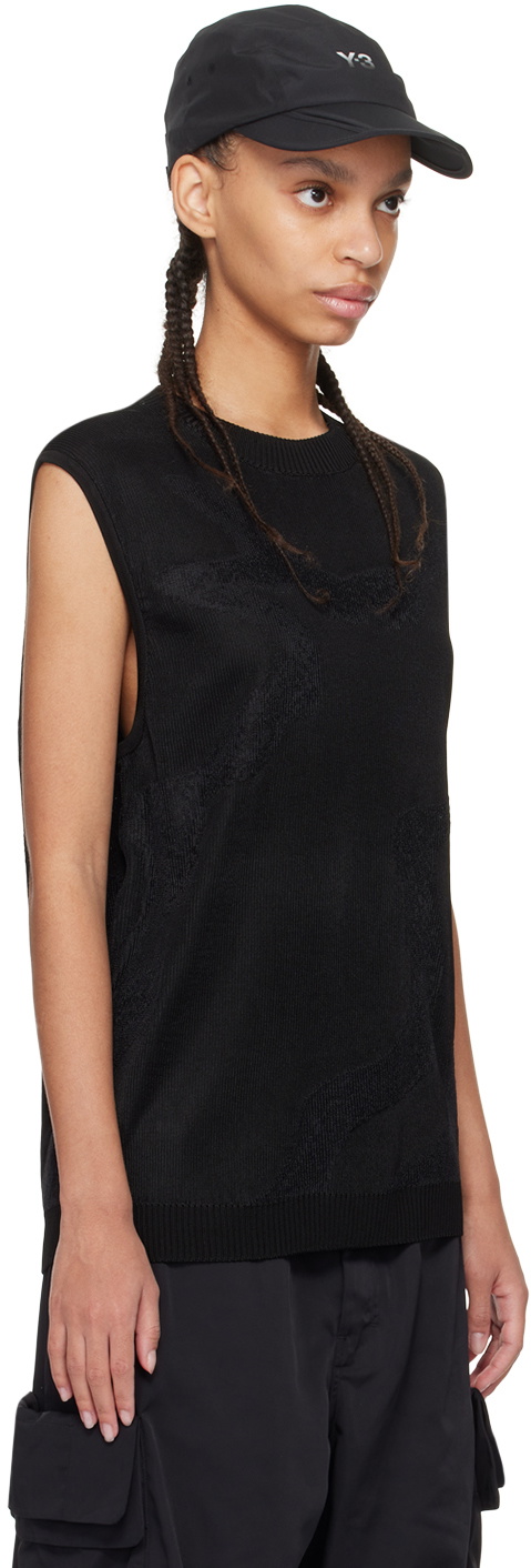 Y-3 Black Jacquard Vest