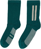 Rick Owens Green Glitter Socks